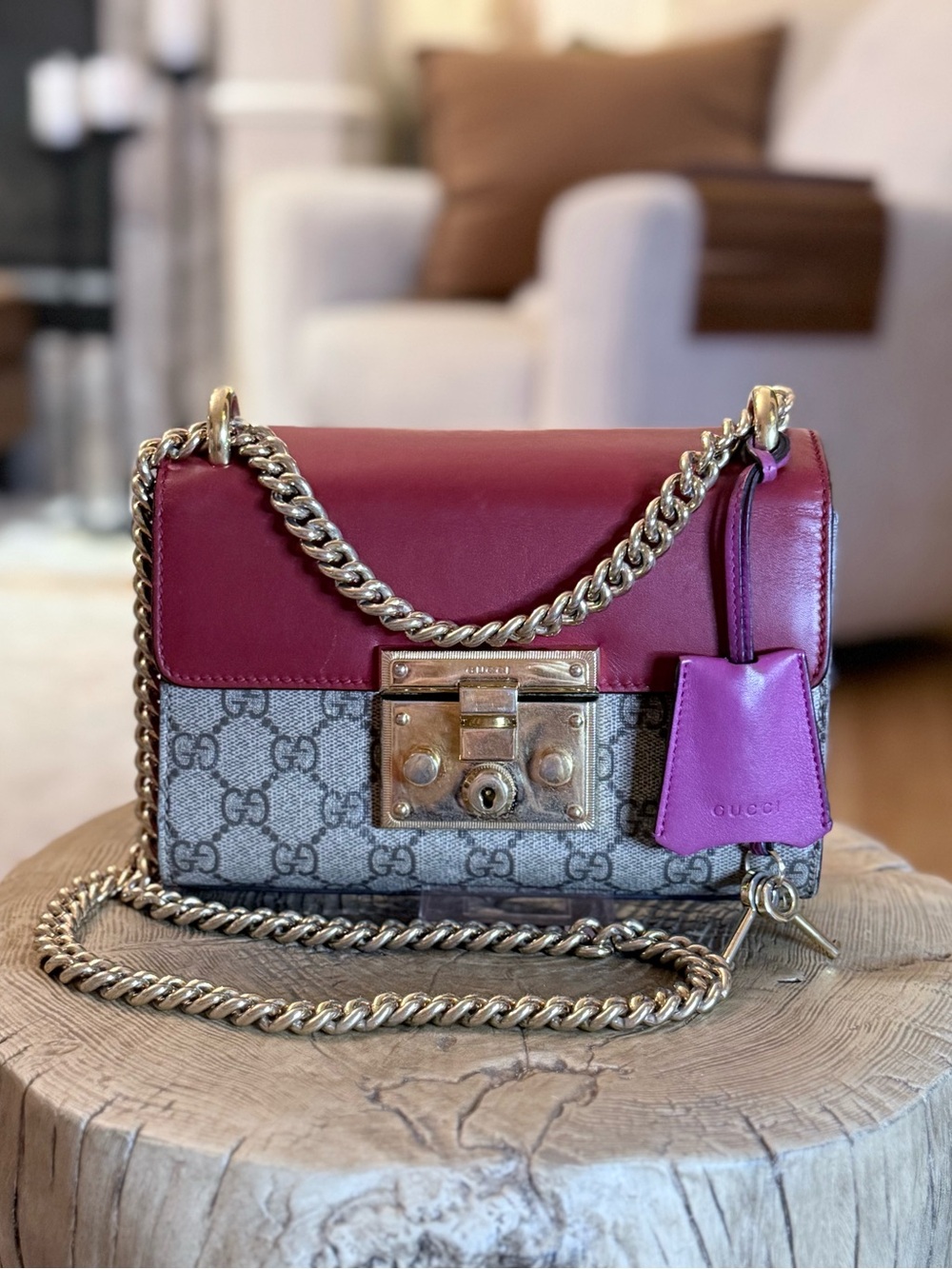 Gucci Padlock GG Supreme Shoulder Bag-with certificate of authenticity
